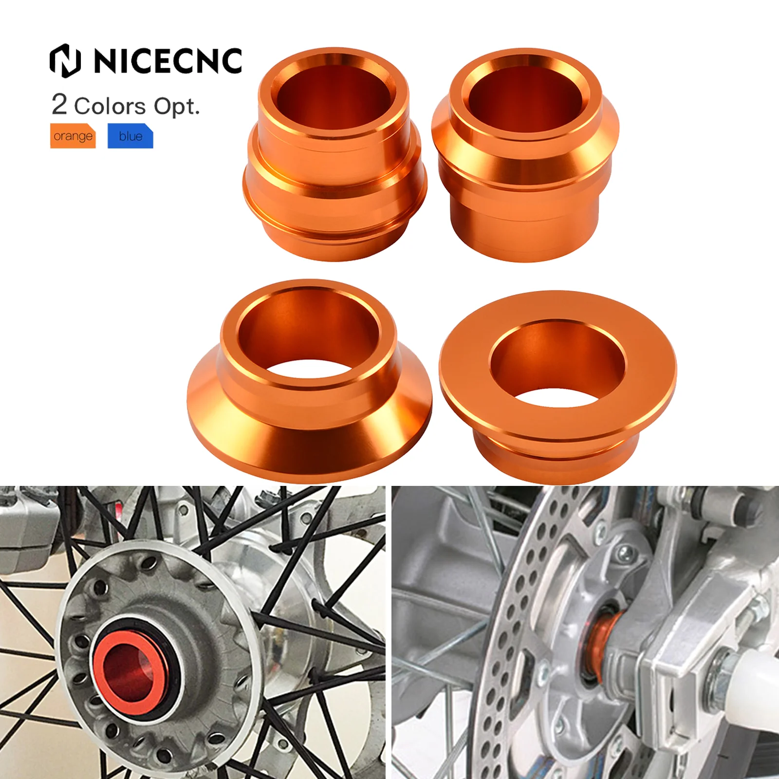 NICECNC For KTM SX 125 SX 250 300 SXF 250 SXF 450 2015-2022 Motocross 22mm 25mm Front Rear Wheel Axle Spacer Hub Collars