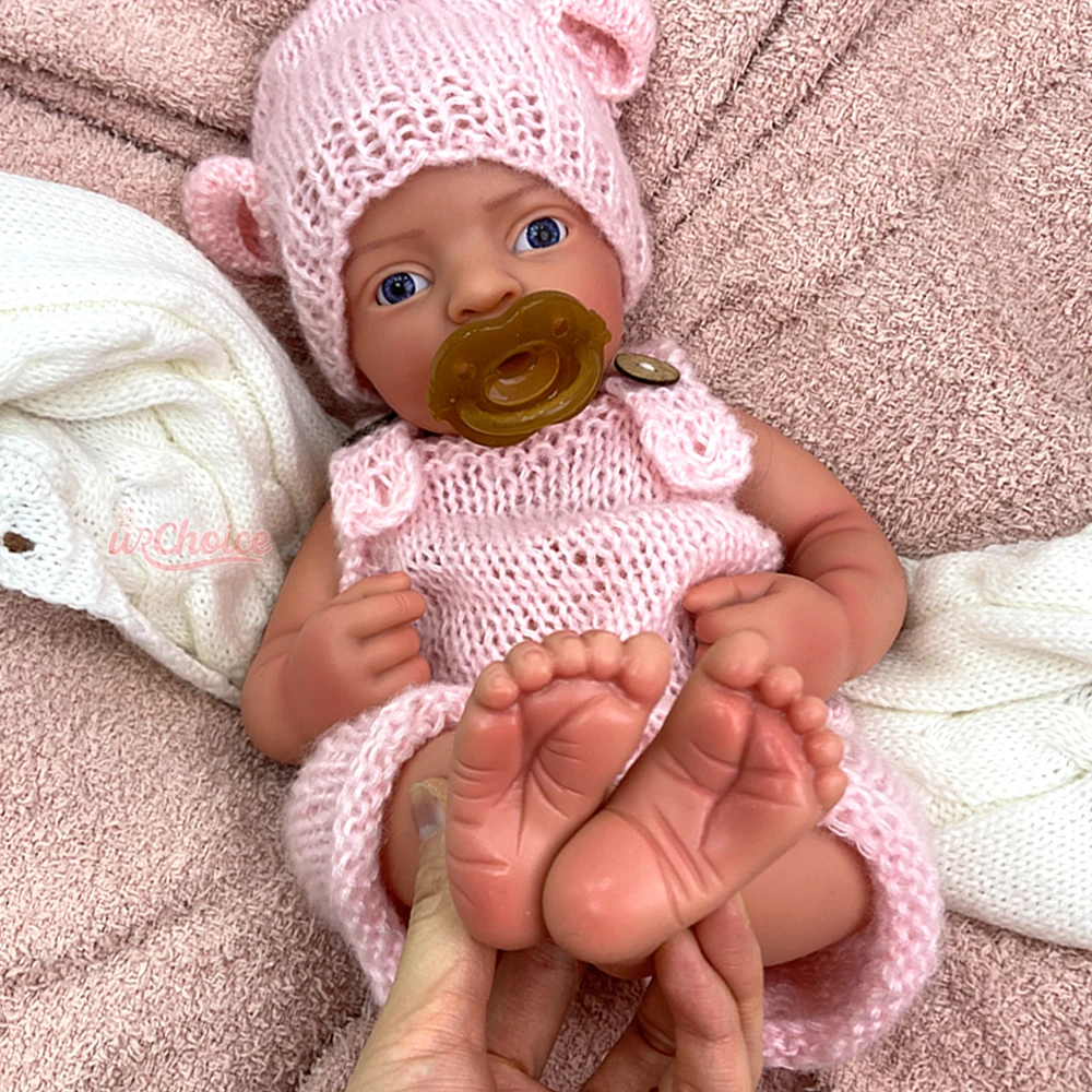 La niña suave de 17 pulgadas puede usar chupetas realistas pesadas de silicona renacido bebé pintado a mano venas visibles regalo de muñeca para la demencia