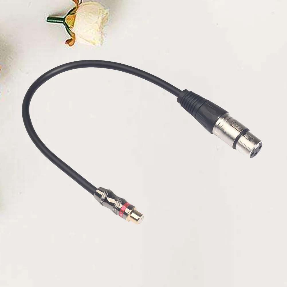 

Professional Rca Female to Xlr Female Audio Connect Cable 0.3m PVC Converter Adapter for Speaker Amplifier Microphone Black
