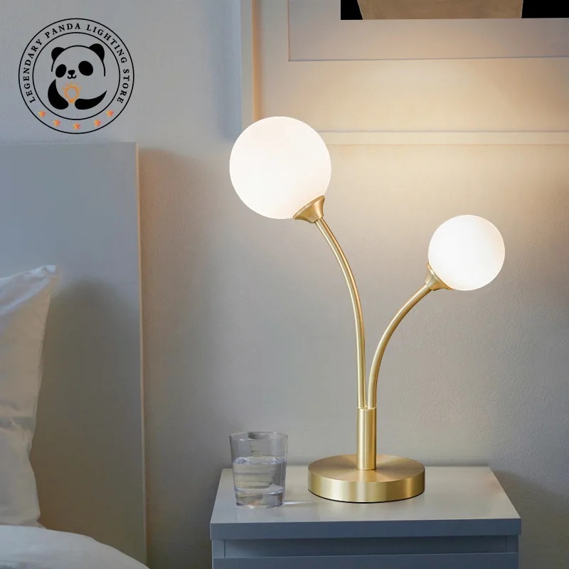 Imagem -05 - Luxo Ouro Lustre Lâmpada de Assoalho Cabeça Dupla Led Luz Moderna Living And Dining Room Decor Bedside Bedroom Design Americano