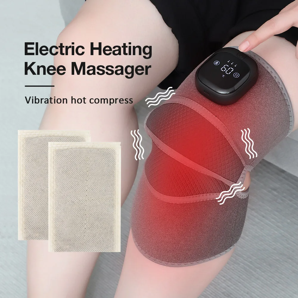 

Eletric Heating Vibration Knee Massage Physiotherapy Knee Pads for Joint Osteoarthritis Rheumatic Pain Warm Massage