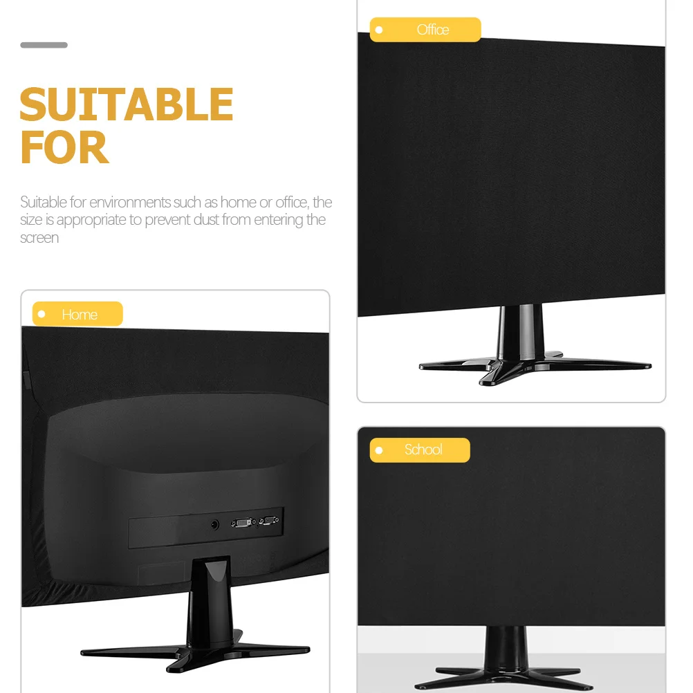 

Computer Dust Cover Elastic Cotton Protective Cover Soft Stretchy Screen Protector for Desktop Monitor Home Office Use