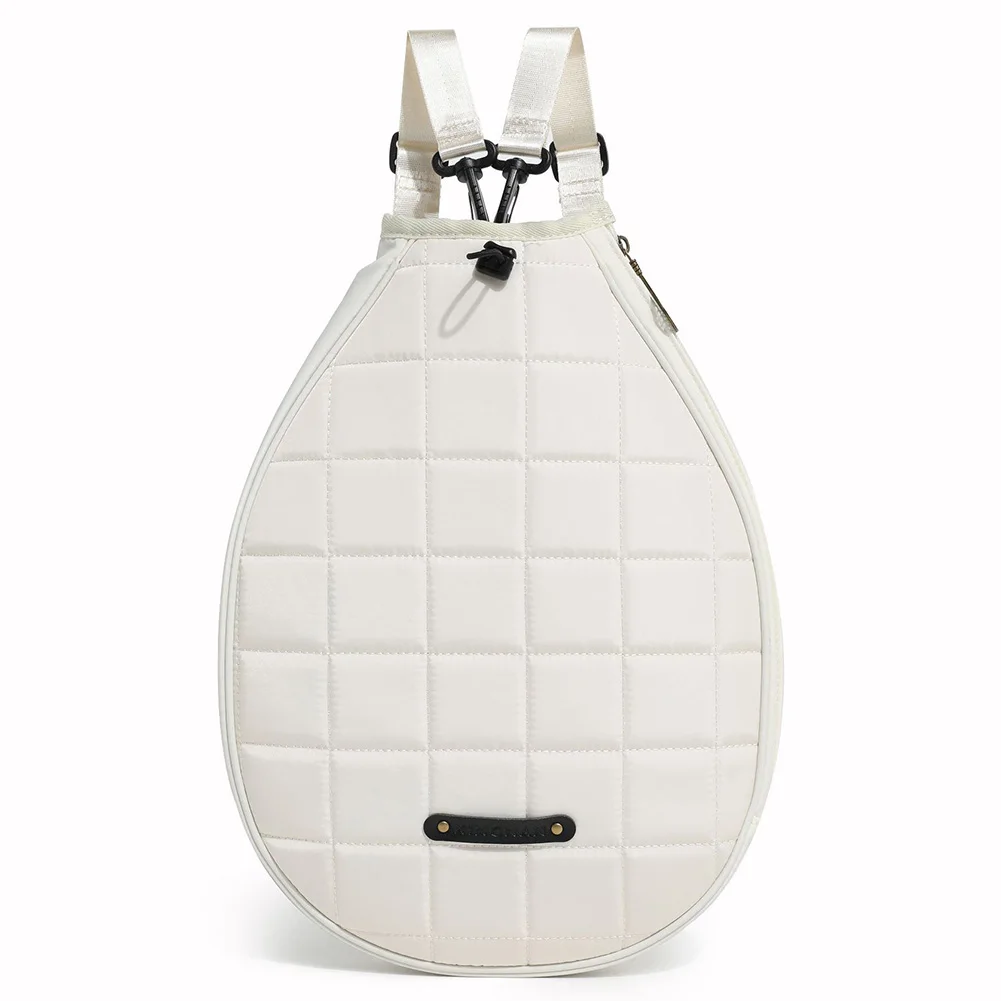 Quilted Tennis Backpack Waterproof Tennis Racquet Crossbody Bag Pickleball Paddles Shoulder Bag for Pickleball Tennis Badminton