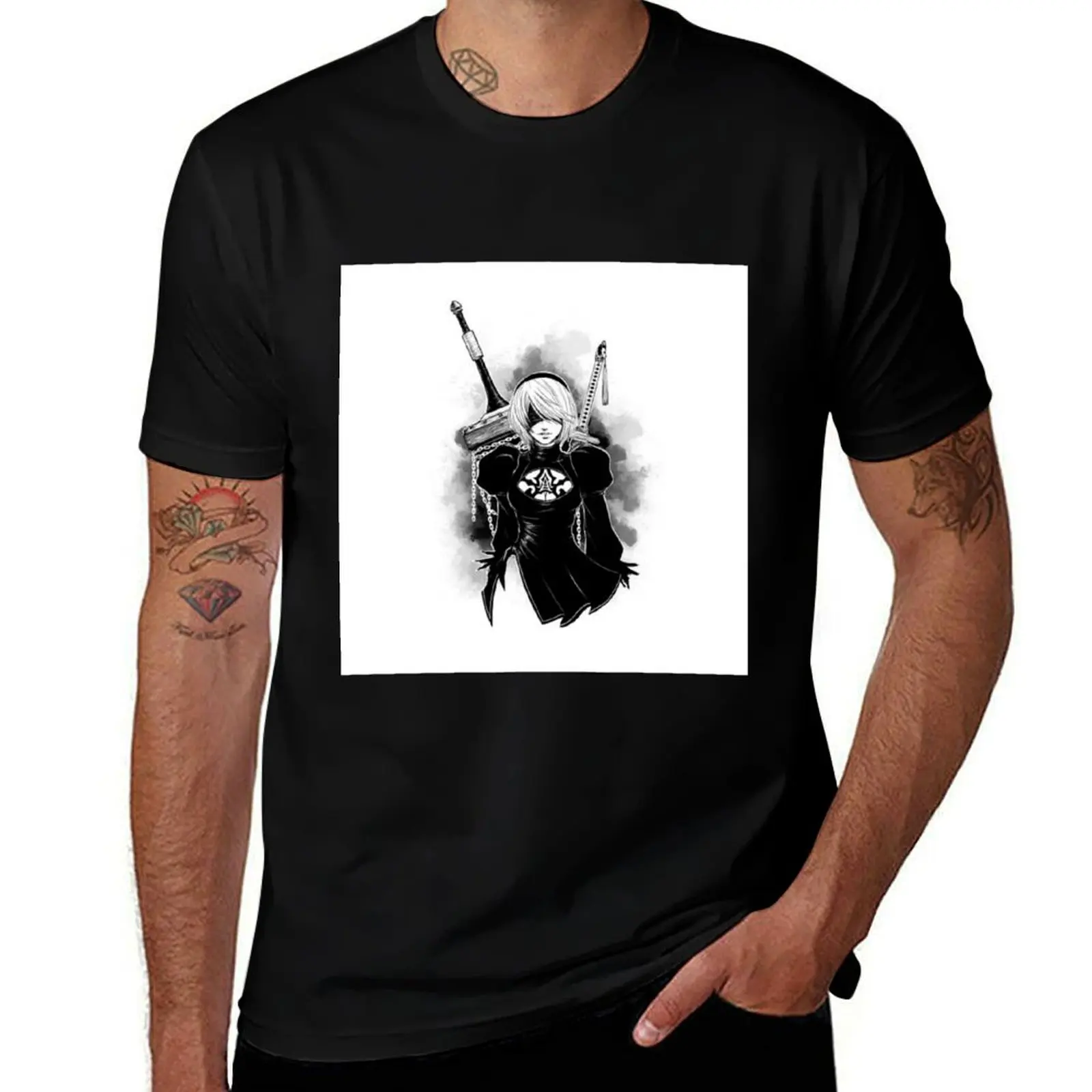 

Nier Automata 2B T-Shirt t shirts cotton 100% t shirts for man cotton cotton t shirts man 100% T-Shirt