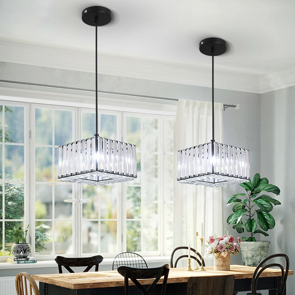 Led Pendant Light Modern Crystal Chandelier Kitchen Island Ceiling Lamp Dining Table Lustre Aisle Home Decor Corridor Fixture