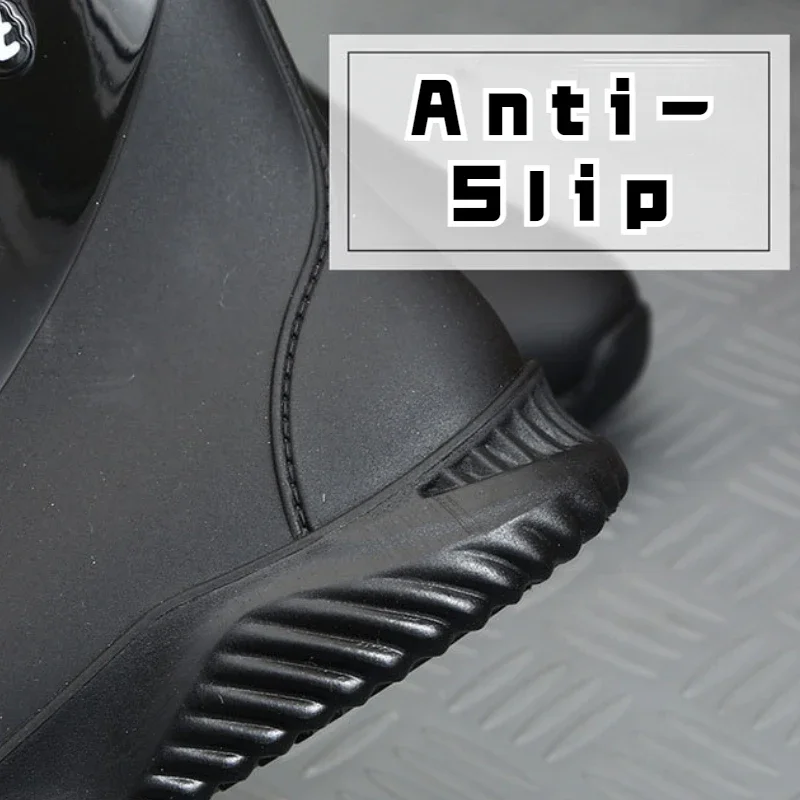 Mode Mannen Regenlaarzen Hoge Kwaliteit Anti-Slip Waterdichte Schoenen Voor Mannen Outdoor Slijtvaste Regenschoenen Nieuwe Comfor Heren Laarzen