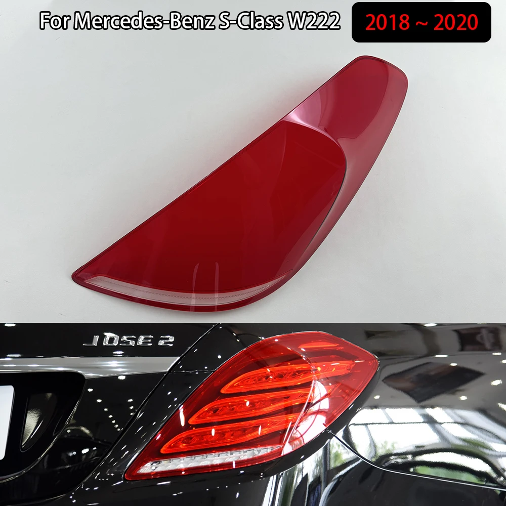 

For Mercedes-Benz S-Class W222 2018 2019 2020 Rear Taillamp Cover Transparent PC Lampshade Taillight Shell Lens Plexiglass