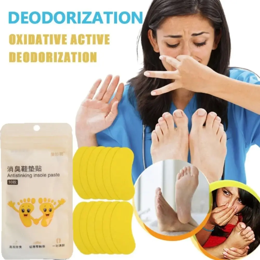 

10Pcs Disposable Shoes Odor Remover Deodorizing And Sterilizing Deodorizing Shoe Patches Deodorant Patch Sweat-Absorbing Sticker