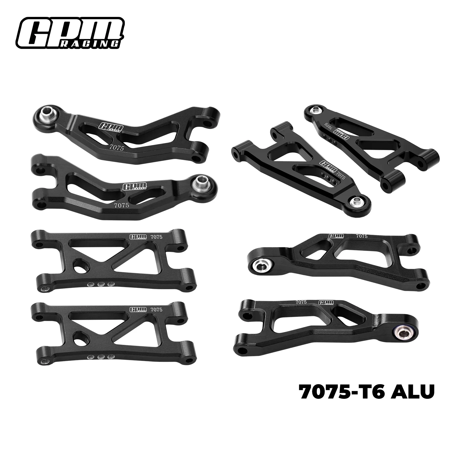 ARRMA 1/16 Little Mohave LOSI 1/12 NASCAR Aluminio 7075 (delantero+trasero) Brazo superior e inferior