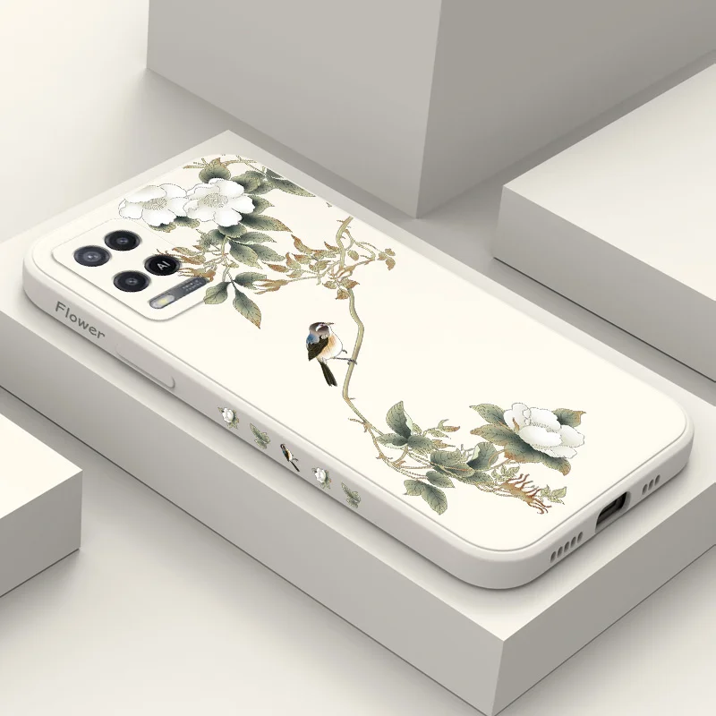 

Magnolia Branches Phone Case For OPPO A54 A74 A57 A77 A78 A96 A76 A95 A94 A83 A53 A72 A52 A9 A5 A12 A31 2020 S 4G 5G Cover