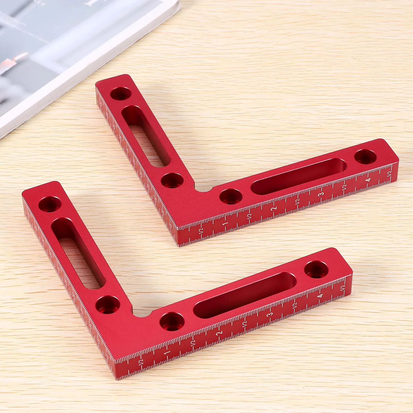 2 Pcs Aluminium Alloy 90 Degree Positioning Squares Right Angle Clamps Woodworking Carpenter Tool Corner Clamping Square-AT30