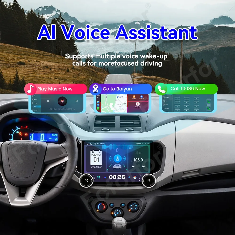 True Color HD Visual 11.5 Inch Android 15 Ultra Clear Touch Screen GPS Navi Smart Car Media CarPlay For Chevrolet Spin 2013-2018