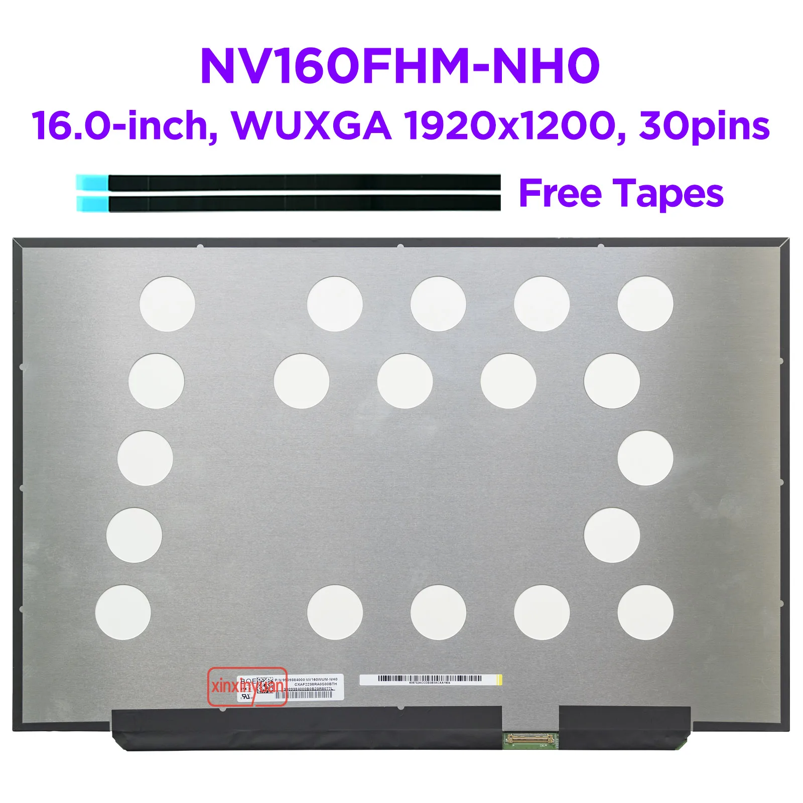 

16.0 Inch Laptop LCD Screen NV160WUM-NH0 for Huawei Matebook D16 2020 RLEF-16 IPS Display 98% sRGB WUXGA 1920x1200 30pins eDP