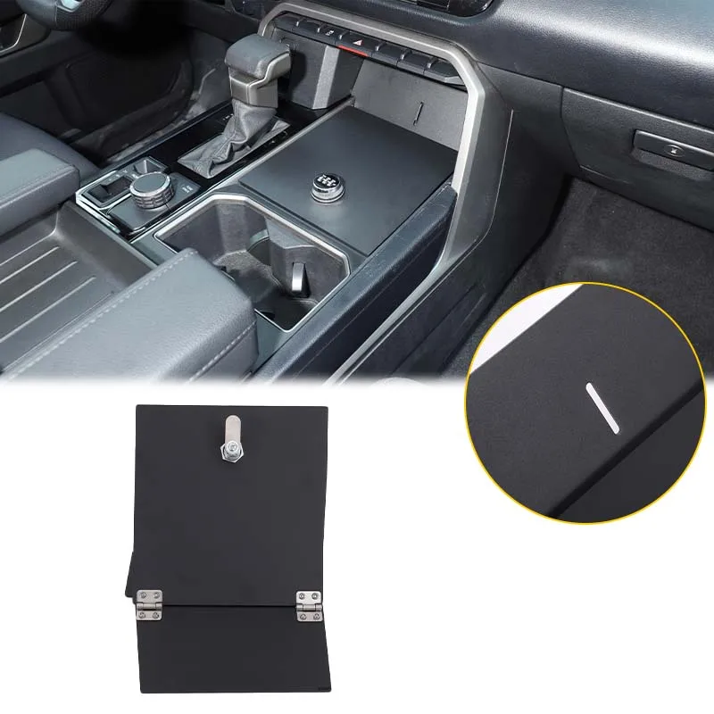 For 2022+ Toyota Tundra/Sequoia central storage slot lock cover storage box password lock cover low-end version auto accessories