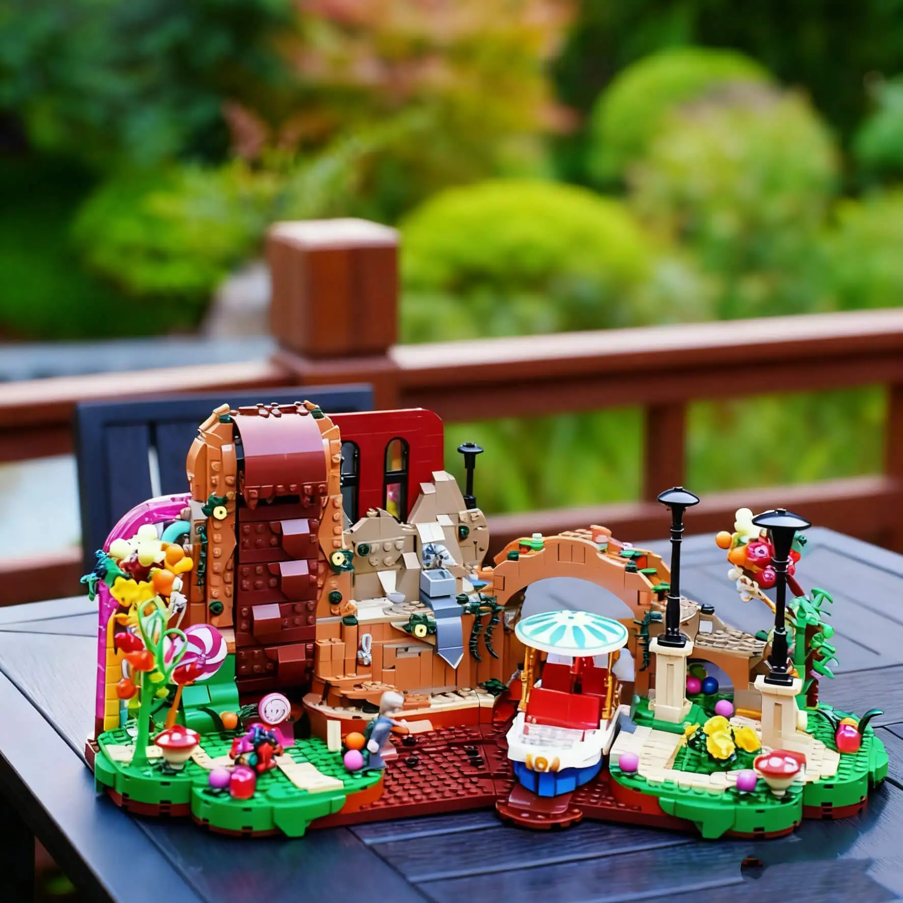 Ideas de fábrica de chocolate y dulces, juego de construcción Compatible con vista a la calle 21360, juguete de ladrillo para montar, regalo de Navidad para niños y adultos