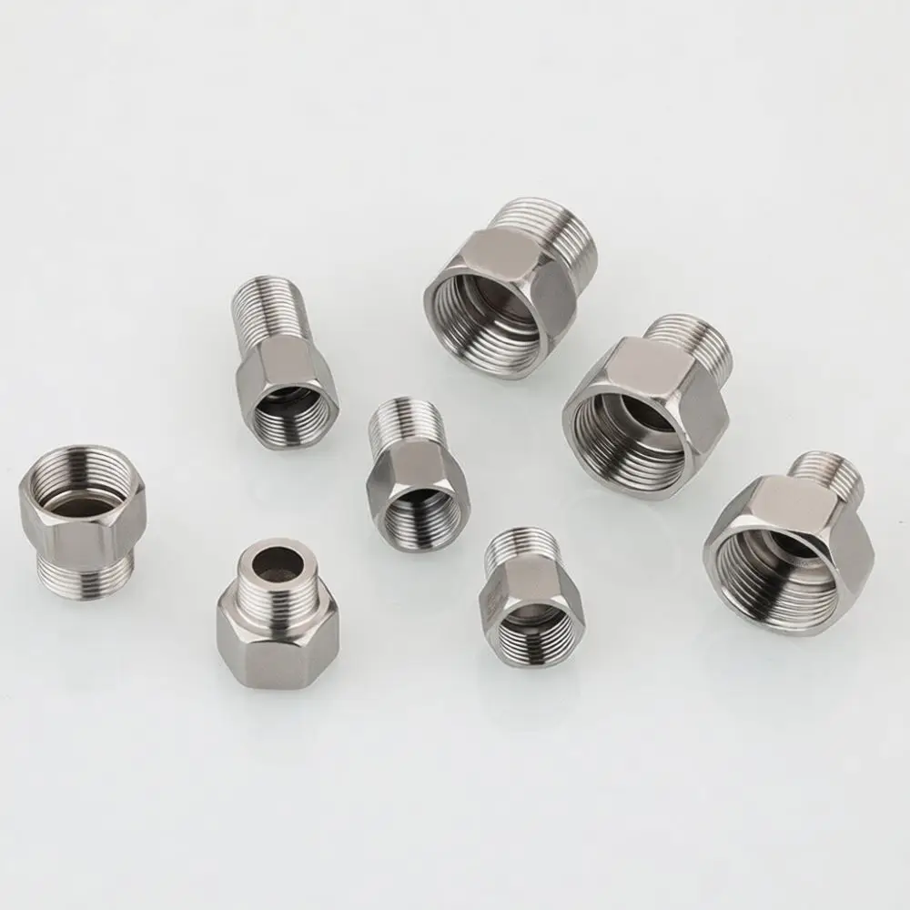 Stainless Steel Pipe Fitting Adapter Connector Male Female Threaded Coupling Water Line Plumbing Repair Hardware Component Parts