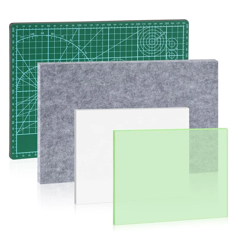 

ABFI 4 PCS Leather Craft Punch Pad Hole Punching Chisel Mat Andsound Absorbing Pad Anda4 Self Healing Cutting Mat Fordiy