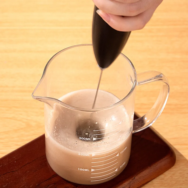 1 Set of Electric Milk Mixer + Egg Beater Battery AA Size Mini Hand-Held Bottle Maker Foam Machine Coffee Mixing Cooking Tool view 2