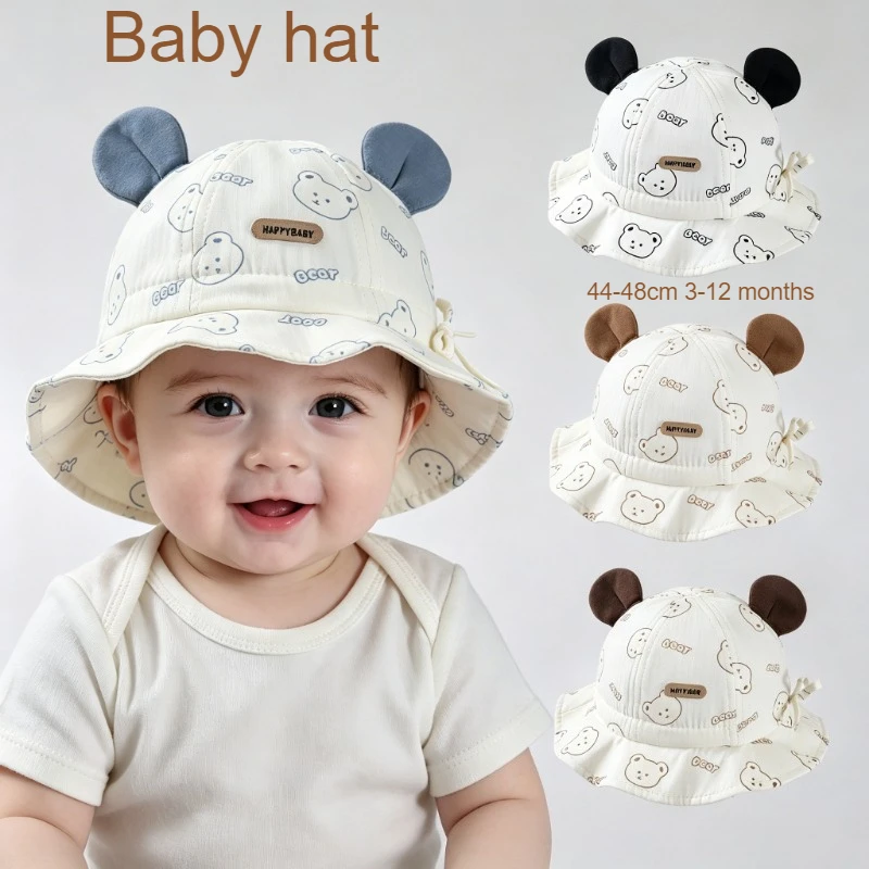 

Baby Infant Summer Mesh Hat 44-48cm 3-12 Months Thin Cute Fisherman Newborn Cap Sun Hat Kid Toddler Breathable Outdoor Beach Cap