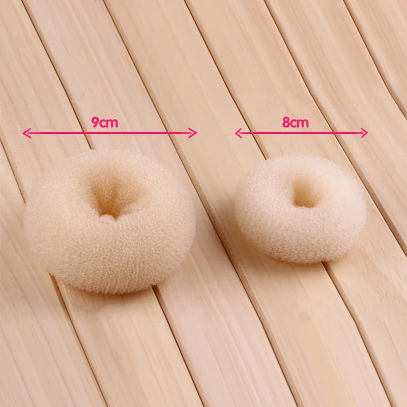 M L Black/Brown/Ivory Hair Bun Maker Donut Bagel For Hair Tools Hairpin Hair Accessories For Women Styling Braids