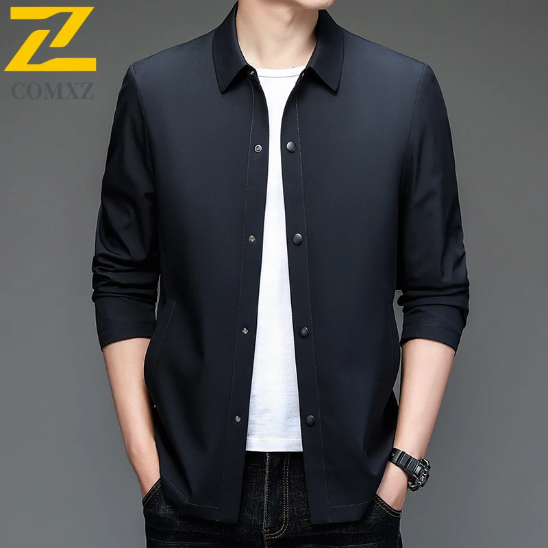 Business Casual Male Jacket 2025 Lightw Luxurious Outdoor Office Coat Premium Comfort Wear Spring And Autumn Mens New Clothing