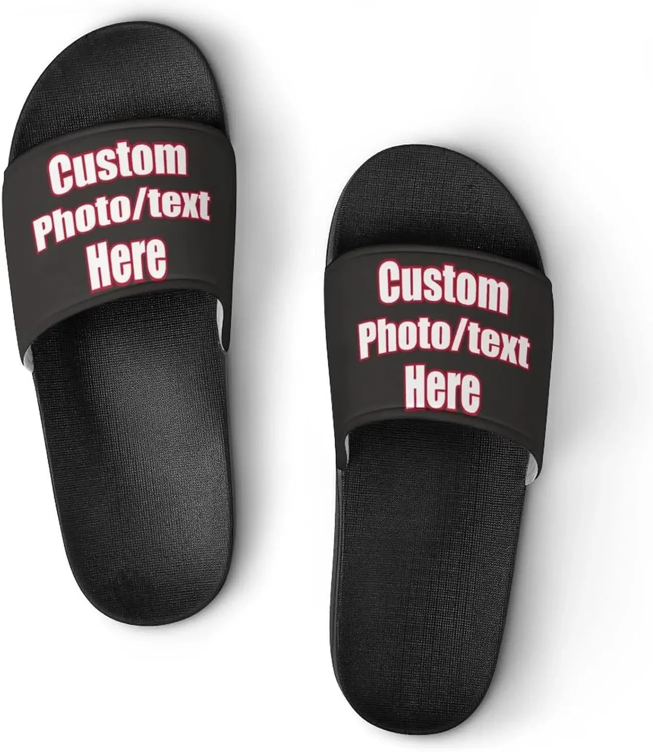 

Custom Slippers Man Woman Tailor Made Slides Sandals Personalized Photo Text Customized Couple Bath Shoes Water Shoe