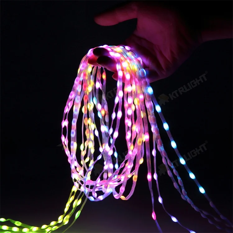 3Pin DC5V/12V 1000ct-5000ct Pixels 1.5cm or 2.5cmcm Pitch WS2811 LED Seed Pixel String Light RGB IC Addressable Full Color IP68