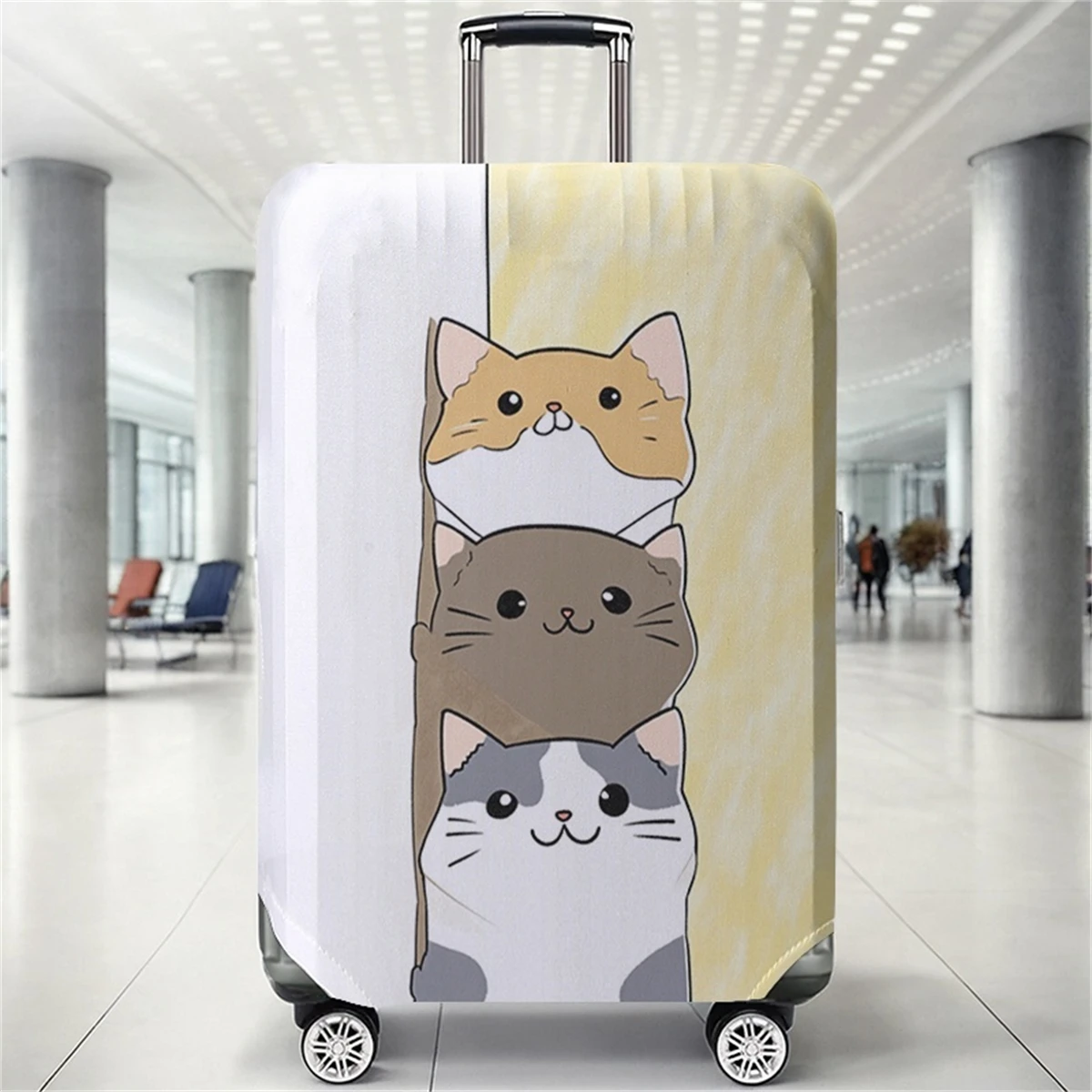 

Защитный чехол для багажа с кошачьим принтом, подходит для чемоданов 18-32 дюймов, чехлы для ручек чемоданов, дорожные аксессуары.
