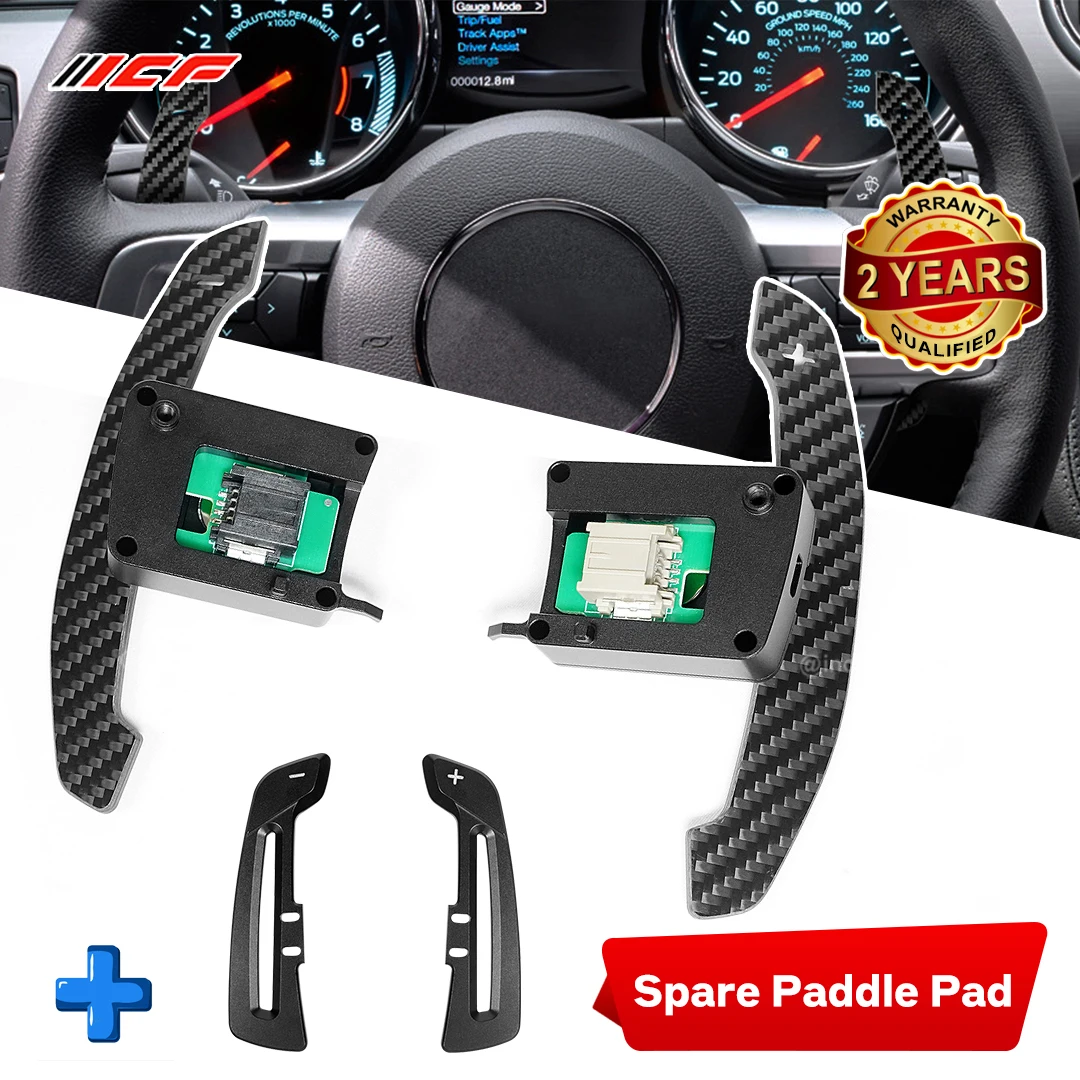 

ICF 100% Real Carbon Fiber Group of Magnetic Paddle Shifters for Mustang GT Shelby