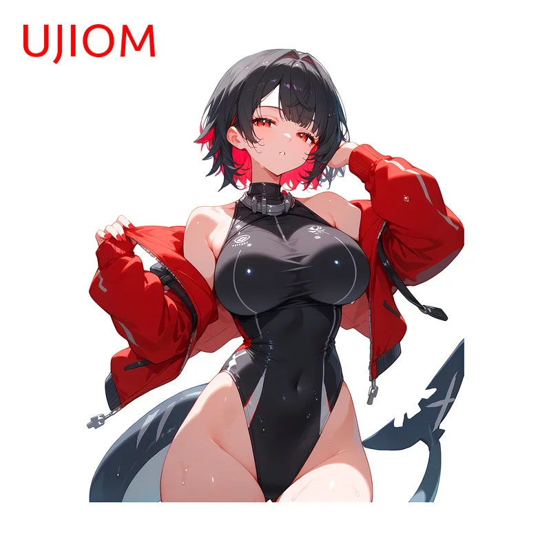 UJIOM Sexy Girl Wall Sticker Fashion Red And Black Style High Quality Ellen Joe Graffiti Decal Kitchen Cupboard Decoration