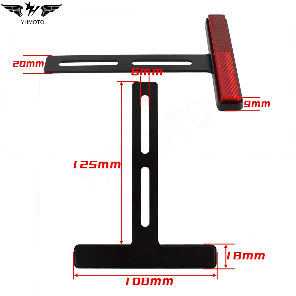 Universal Motorcycle Rear Reflector Cat's Eyes Long T-Holder For Kawasaki For Honda Yamaha KTM Fender Eliminator Accessories view 5