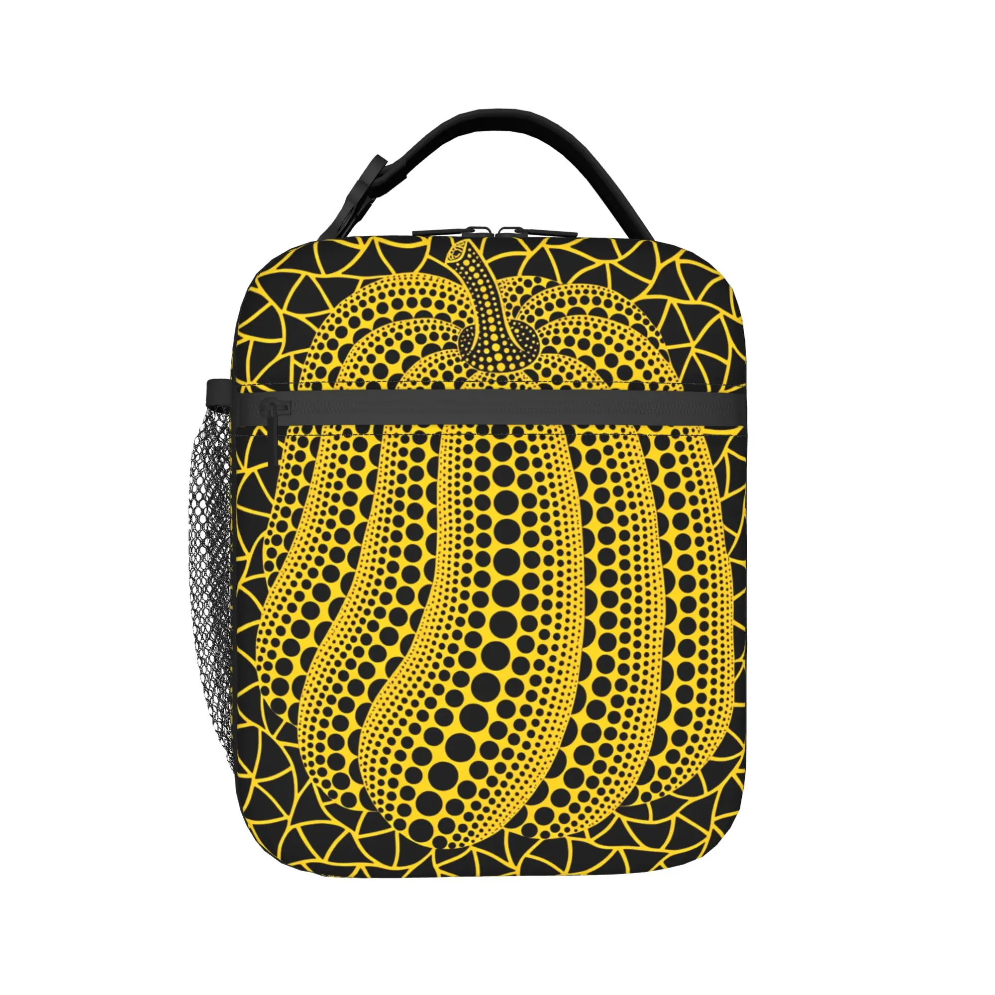Yayoi Kusama Abstract Face Lunch Bag Japanese Artist Fun Lunch Box For Men  Travel Cooler Bag Waterproof Thermal Tote Handbags