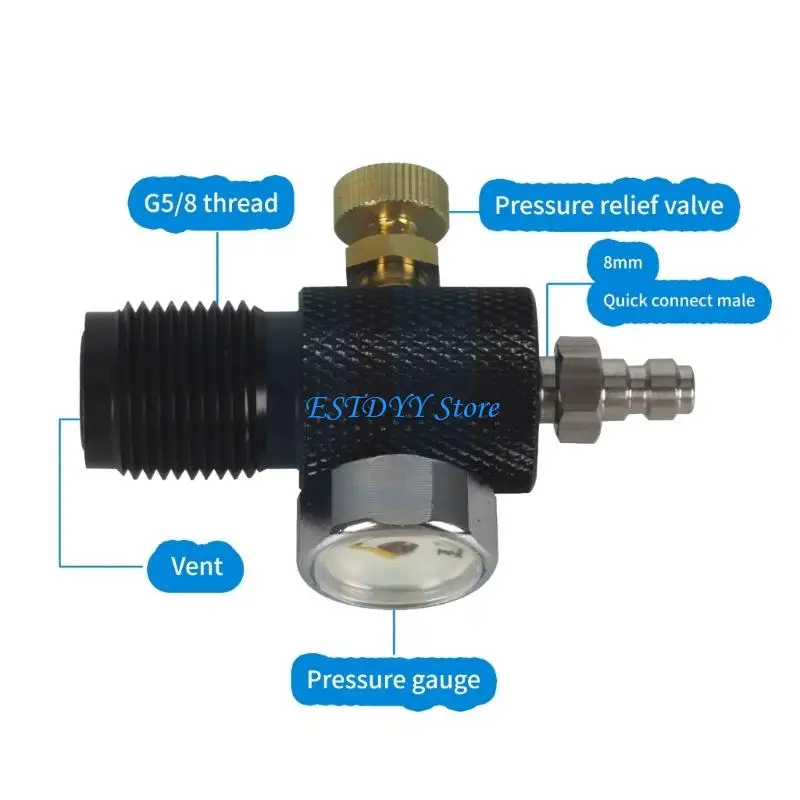 G6DE Universals Diving Regulator Adapters Corrosions Resistant Oxygen Tanks Connector for Diving Cylinders