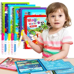 Montessori Toys Reusable Coloring Book Magic Water Painting Book Magic Book Children's Sensory Learning Early Education Toys