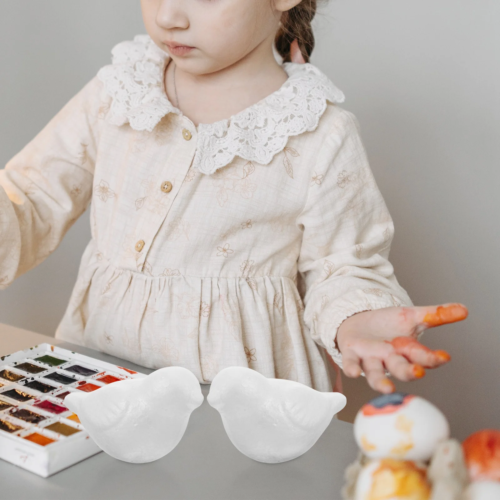 

10Pcs Bird Craft Painting Set Kids DIY Decoration Educational Art Supplies Enhances Creativity Focus and Color Recognition