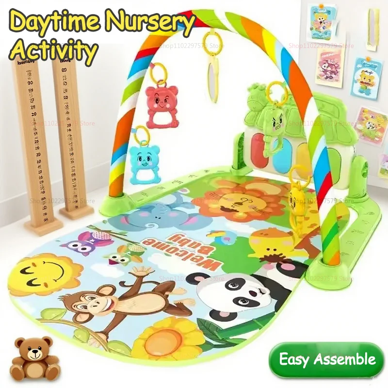 New Baby Activity Gym Rack Early Education 0-36 Months Toys Gifts Musical Newborn Piano Keyboard Crawling Blanket Pedal Play Mat