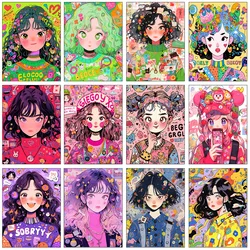 New Diamond Painting Cartoon Girl 5D DIY Round Diamond Mosaic Embroidery Anime Cross Stitch Set Handmade Art Home Decoration