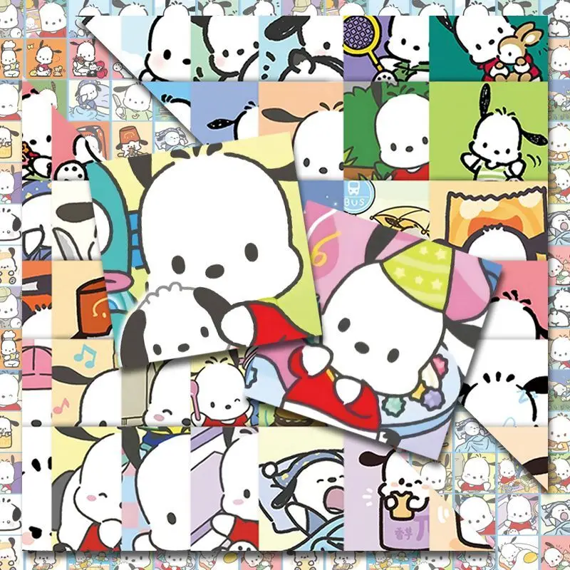 60 قطعة سانريو أنيمي الكرتون لطيف Pochacco ملصقات الغذاء الثلاجة قضية الهاتف الخليوي المحمول الغيتار ملصقات الكمبيوتر