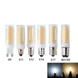 Dimmable LED corn crystal Bulb AC110V 230V 8W G9 E12 E14 E17 BA15D SMD2835 102leds LED Crystal Spotlight chandelier Bulb
