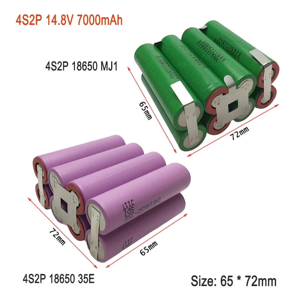 18650 MJ1/35E 7000mAh 20 แอมป์ 2S 3S 4S/5S2P,7.4V 10.8V 14.8V 18V สําหรับรถไฟแบตเตอรี่ Lassen แบตเตอรี่