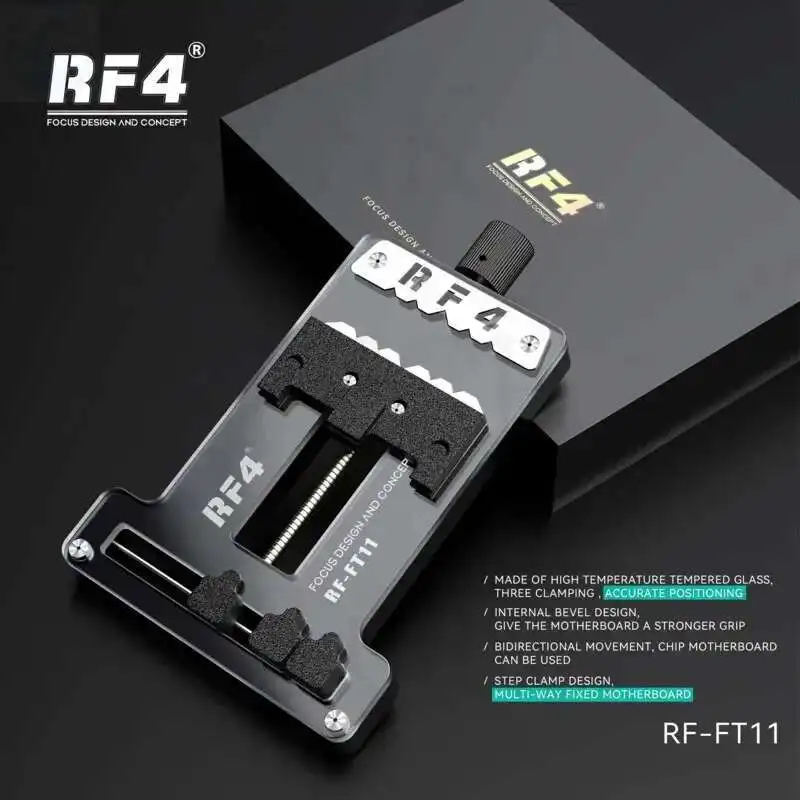 مشبك PCB المحمول RF4 FT11 ، تثبيت اللوحة الأم ، رقاقة ، وحدة المعالجة المركزية ، تشغيل IC ، مقاومة للحرارة ، تركيبات