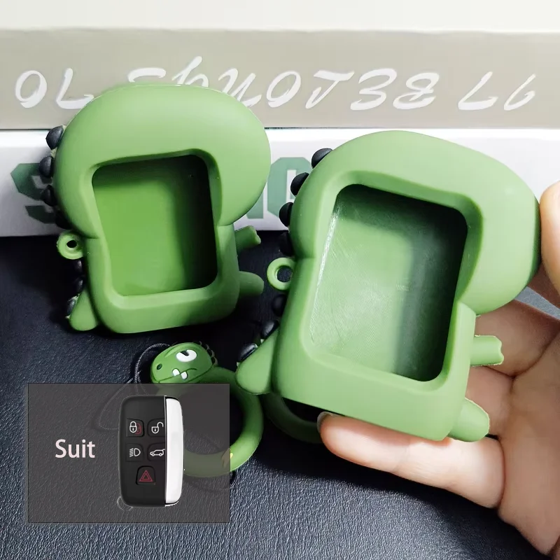 

Dinosaur Silicone for Land Rover Range Rover Sport Velar Evoque Freelander2 Discovery Car Key Case Cover Fob Holder Accessories