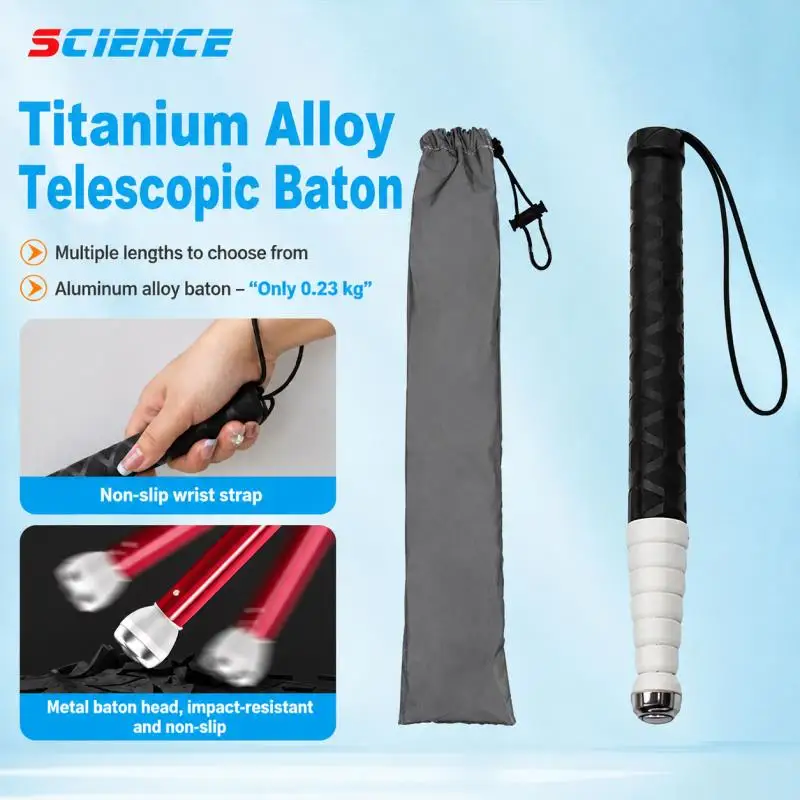 Titanium Alloy Telescopic Cane, 7/9-Section 1.18-1.5m Adjustable Folding Light Stick for Visually Impaired & Outdoor Use