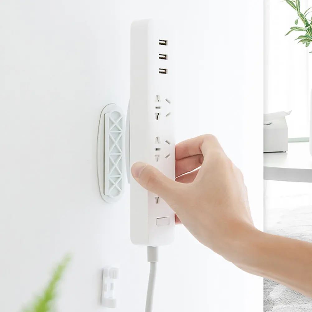 

Набор из 12 самоклеящихся органайзеров для розеток, кронштейнов для крепления удлинителей без сверления, для дома и офиса