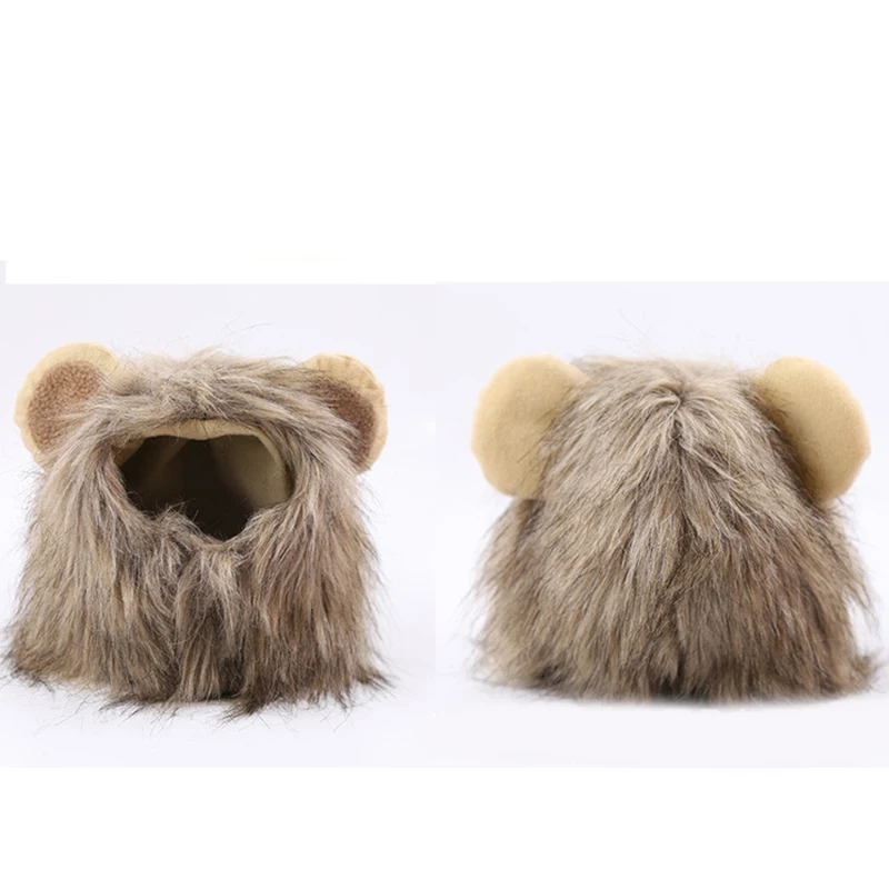 Lustiger Löwenmähnen-Katzenhut Flauschiges Löwenkopf-Kostüm für Katzen & Kätzchen Niedliche Haustier-Cosplay-Perücke Halloween-Party-Verkleidung Foto-Accessoire – Detail 7