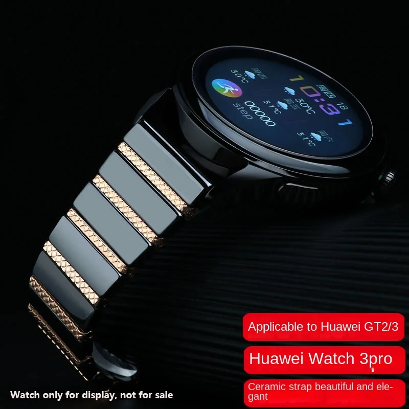 High quality ceramic wristband suitable for Huawei Watch GT2/GT3Pro Porsche WATCH3 PRO Honor GS3 Watch Ceramic wristband 20/22mm