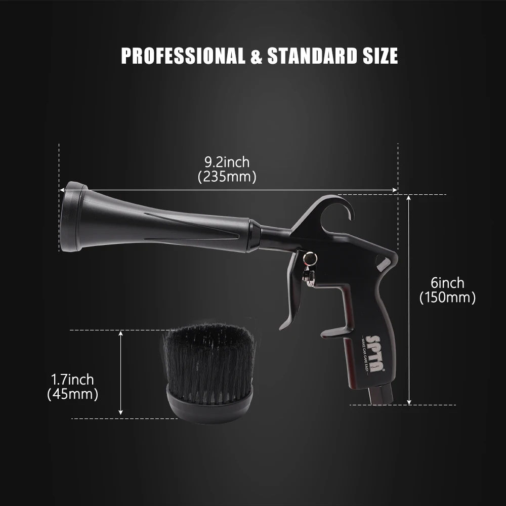 SPTA Car Cleaning Gun Trumpet Head High Pressure Dryer Blow Vortex Air Cleaning Tool for Quickly Blasts Dirt