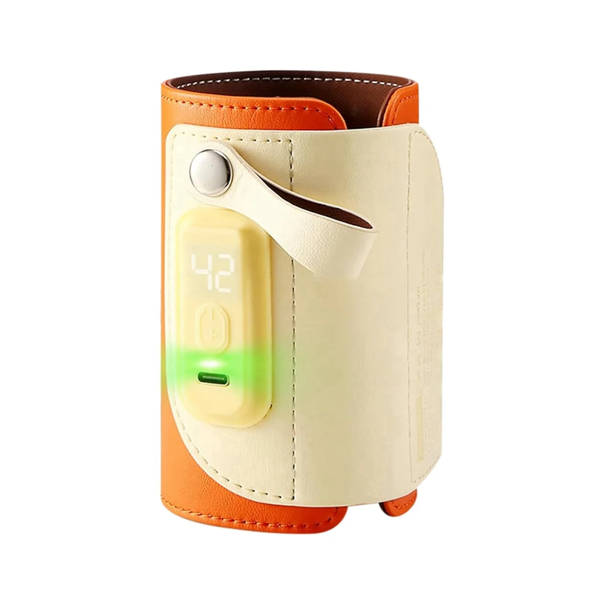 

AM-Portable Bottle Warmer, Baby Bottle Insulation Case with Fast Charging and LED Display for Home/Family Travel US Plug
