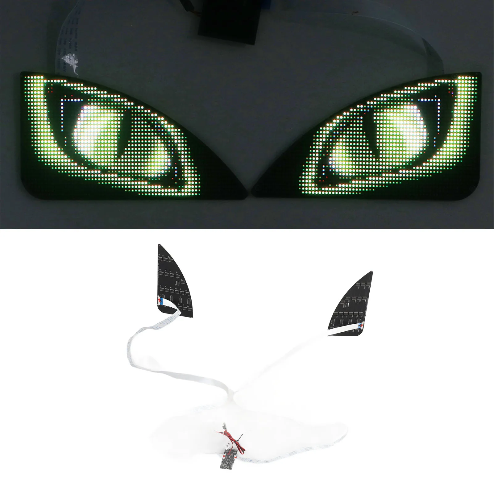 プログラマブルLEDアイ モバイルアプリ制御 テキストGIF画像編集 DC12V BT通信 LEDディスプレイサイン 車/バイク用