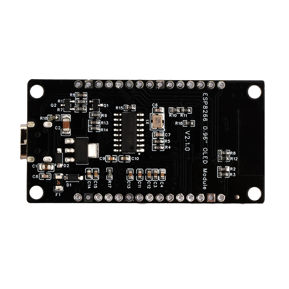 Nodemcu ESP8266 WiFi Development Board Module, 0,96 "tela OLED, CH340G, TYPE-C, adequado para Arduino, Microton, ESP-12F